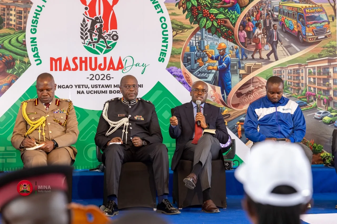 Interior Principal Secretary Raymond Omollo speaking during a forum in Uasin Gishu on October 14, 2026