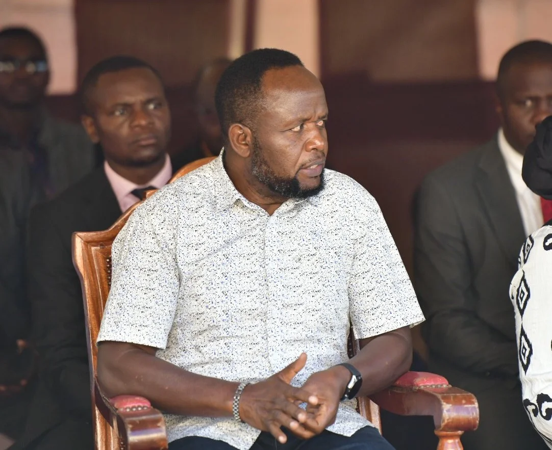 Trans Nzoia Governor George Natembeya during the swearing-in of the county’s new chief officers on October 14, 2026.
