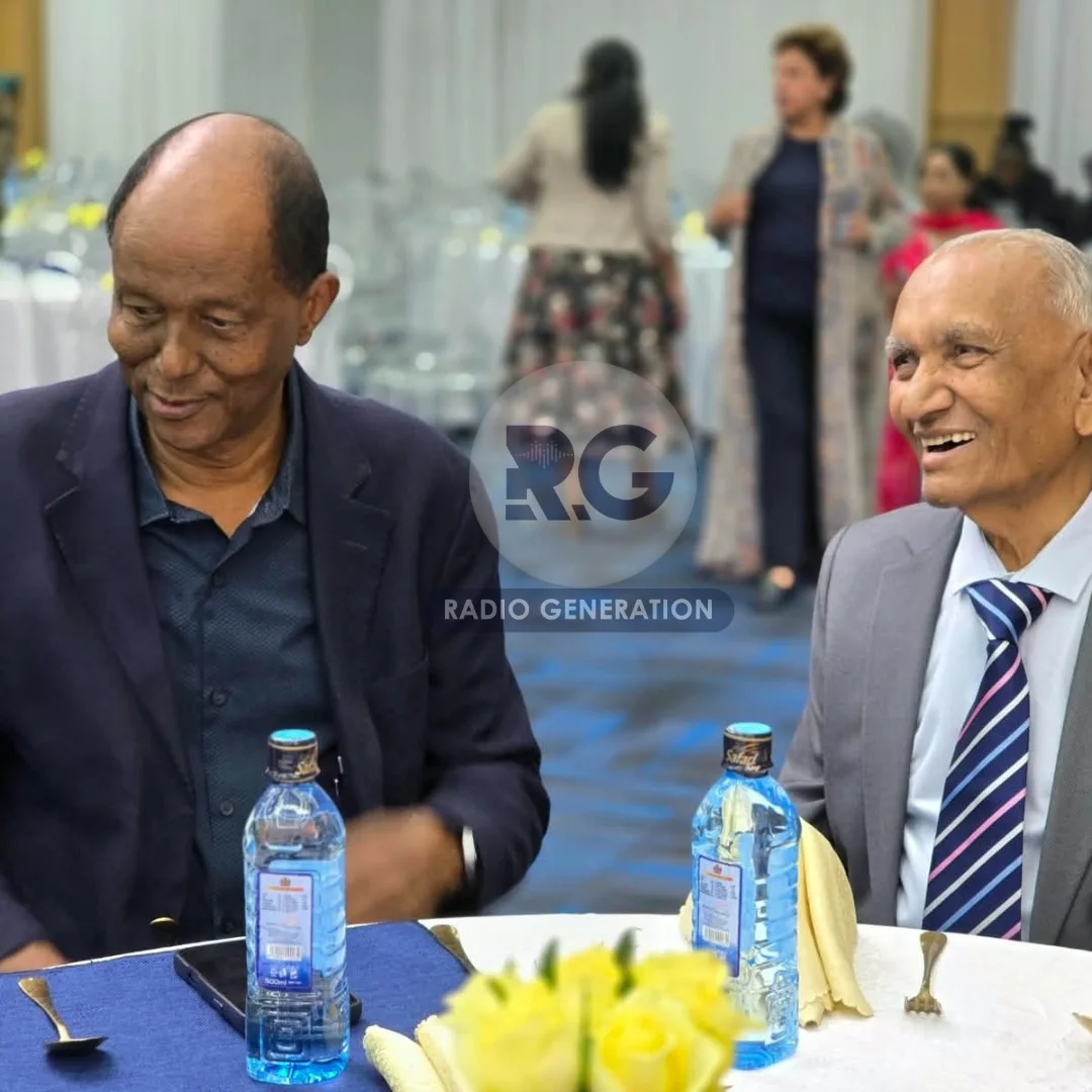 Kamukunji MP Yussuf Hassan with Lions SightFirst Eye Hospital Chairman, Dr Manilal Dodhia, during the Hospital's Eastleigh Branch First Year Anniversary celebration in Nairobi on October 17, 2026.