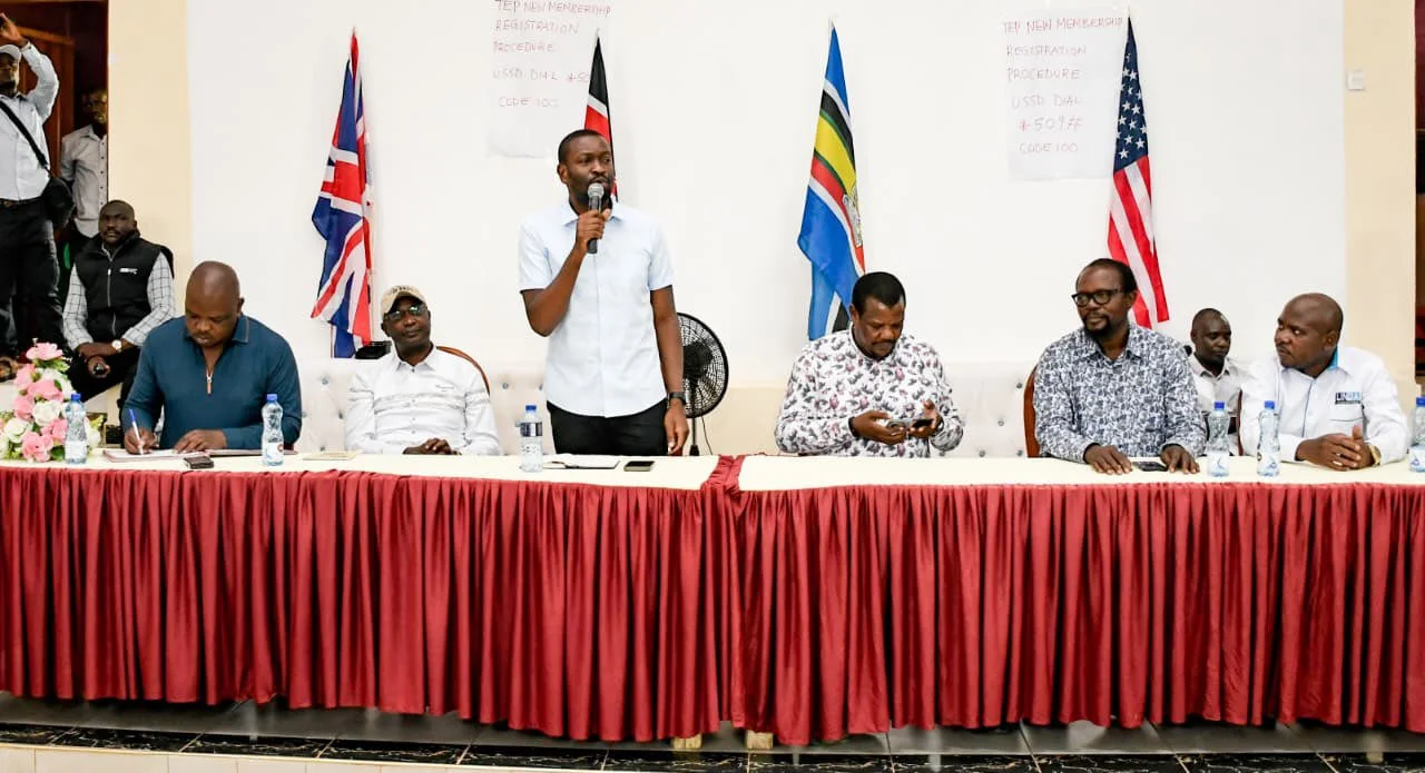 Nairobi Senator Edwin Sifuna during a meeting with aspirants from all wards in Bungoma County on October 17, 2026