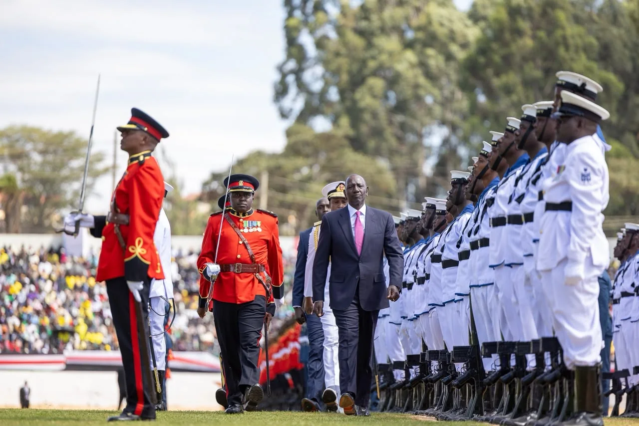 President William Ruto during Mashujaa Day celebrations in Eldoret on October 20, 2026.