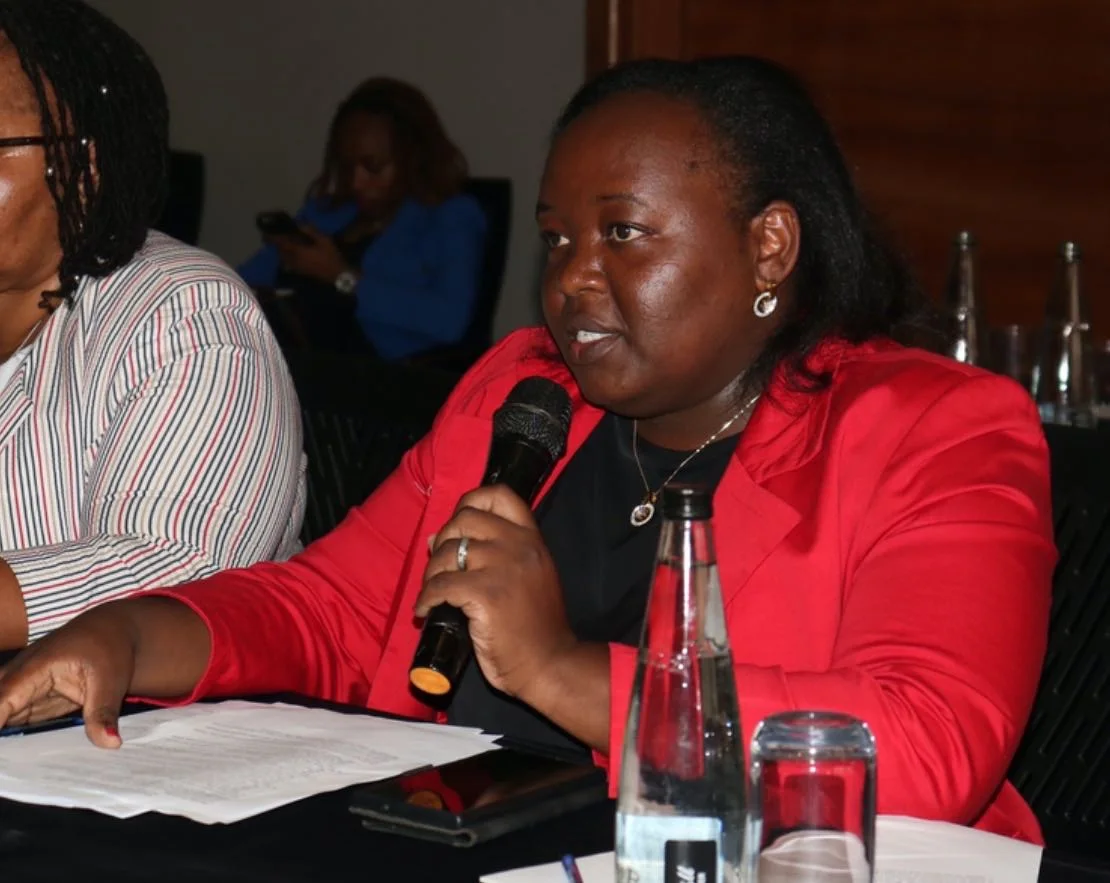 World Vision Kenya’s Irene Nyauncho, the organisation’s Nutrition Advisor, before the National Assembly Committee on Education, chaired by Julius Melly (Tinderet MP) in Parliament on October 27, 2026. PHOTO/DAVID BOGONKO NYOKANG'I
