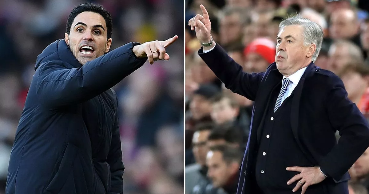 Arsenal Manager Mikel Arteta (L) and Real Madrid boss Carlo Ancelloti. PHOTO/The Mirror