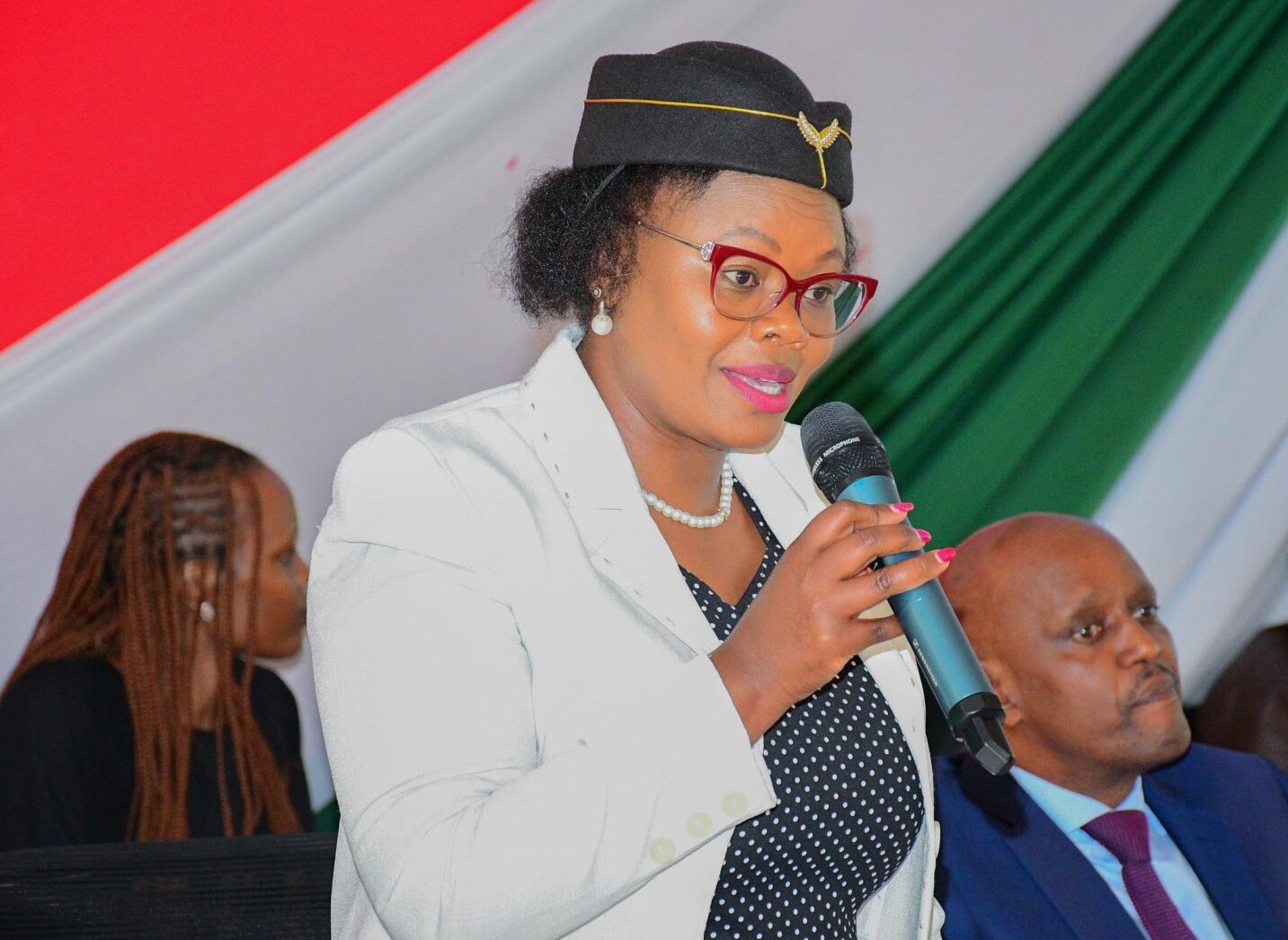 Githunguri MP Gathoni Wamuchomba speaking during apast event. PHOTO/Wamuchomba X