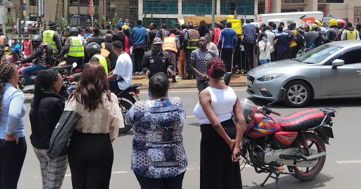 The scene where a foreign national was hit by a driver from the presidential convoy. PHOTO/Daily Post