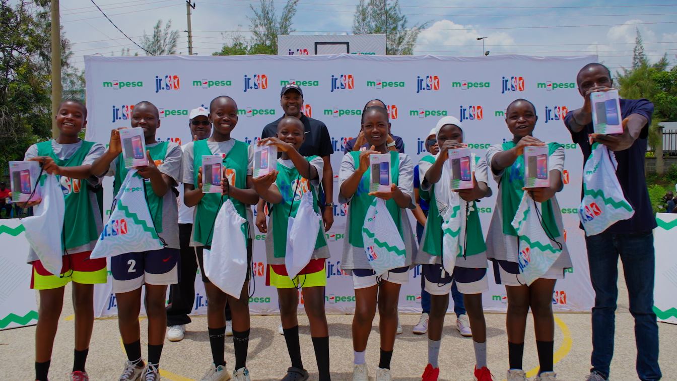 The Regional Girls category winners, Nyamome Girls, from the NBA M-PESA Go basketball tournament held in Kisumu. PHOTO/File