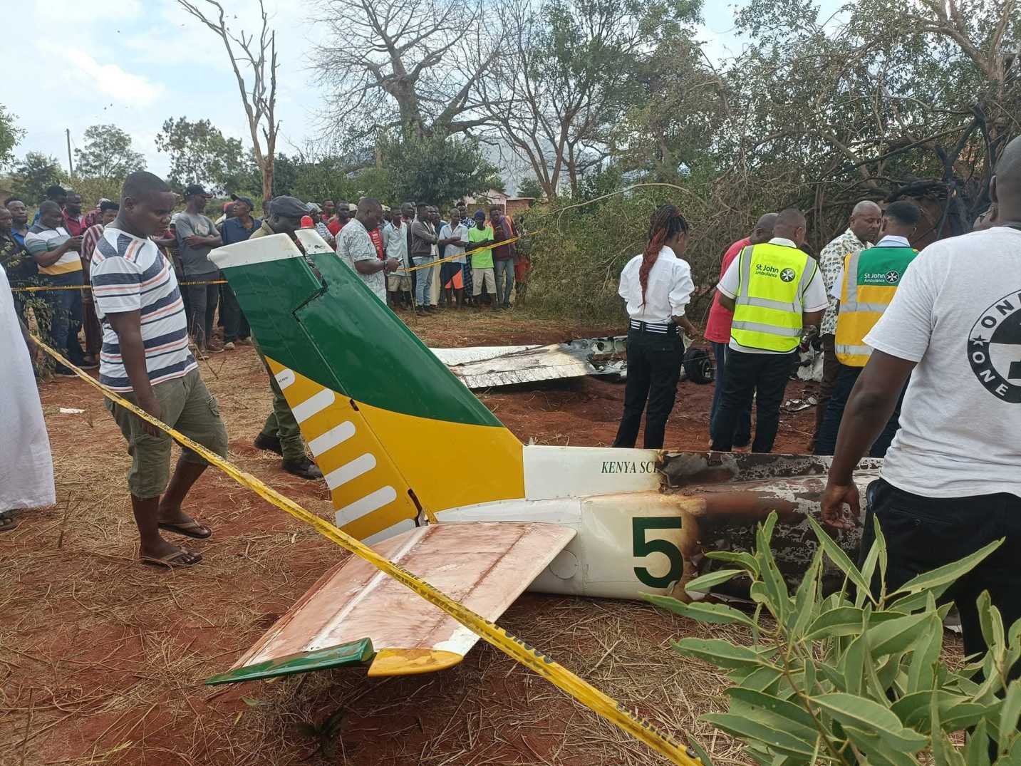 Two Feared Dead as Light Aircraft Crashes in Ikanga Village, Voi