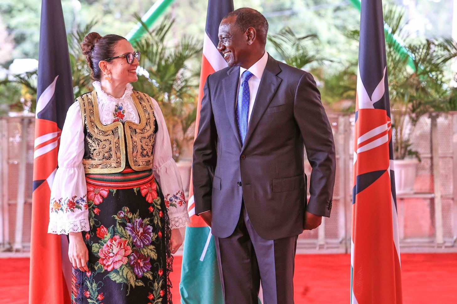 President William Ruto and Danijela Čubrilo Martić, Serbia's ambassador to Kenya during a past event in Kenya. PHOTO/ PCS