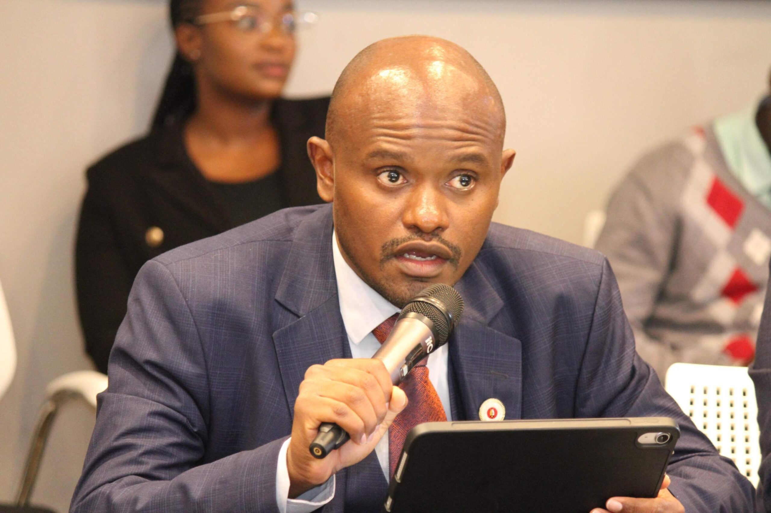 IEK President Eng. Shammah Kiteme presenting the comments on the Finance Bill in 2024. PHOTO/IEK