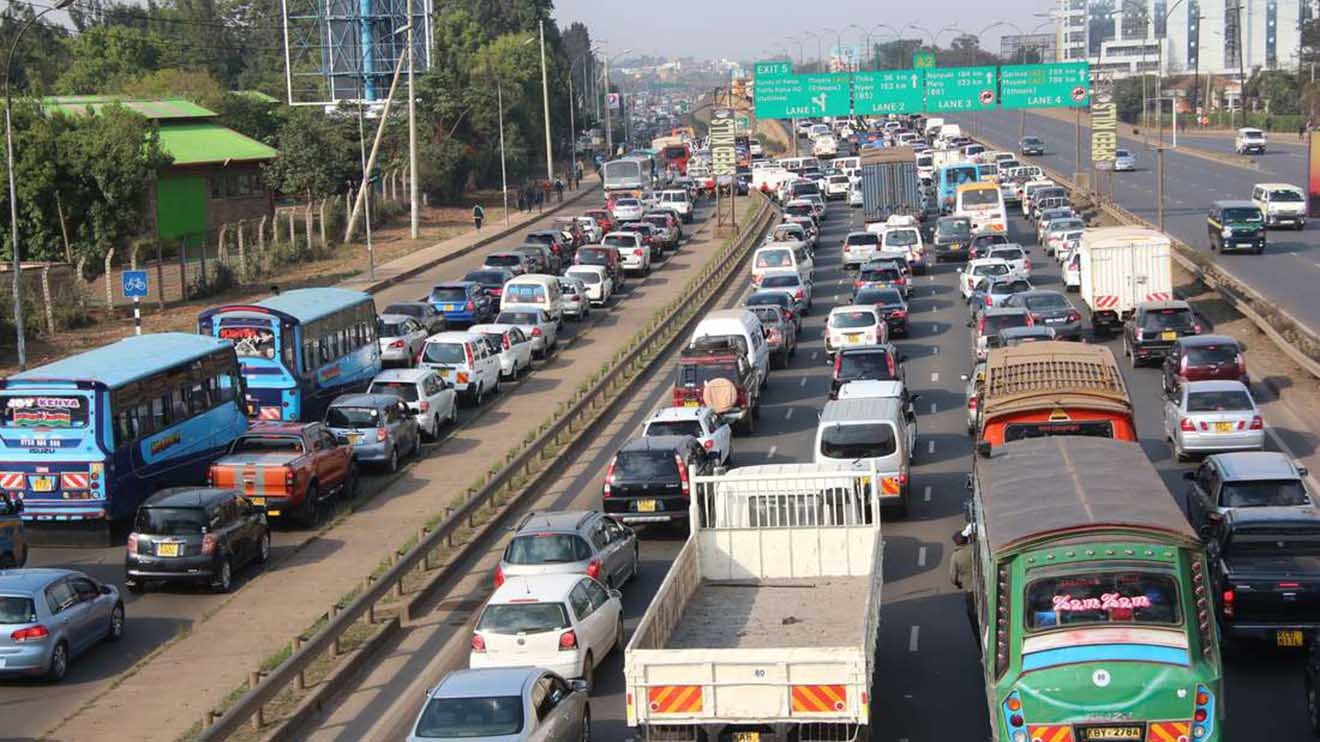 Boda boda riders torch vehicle after Thika Superhighway accident