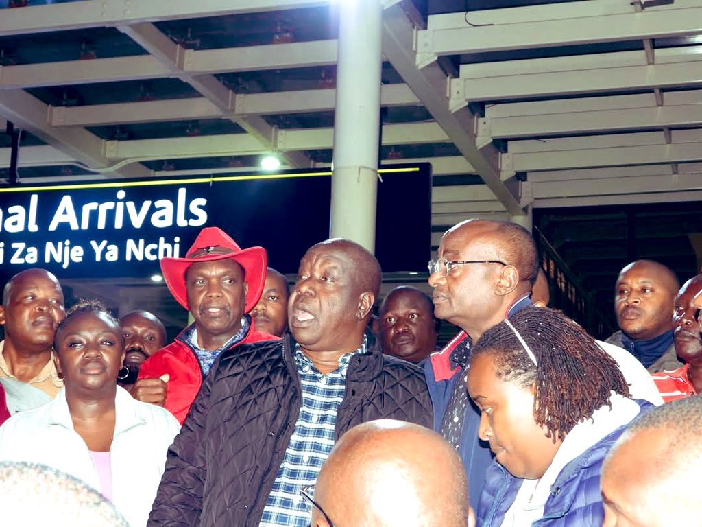 Matiang’i arrives in Kenya from US trip