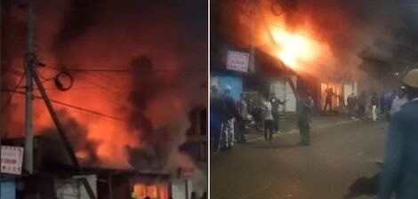 Night fire destroys businesses in Nairobi's Umoja estate