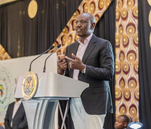 President William Ruto speaking on Thursday night at the Second Mashariki Cooperation Conference in Naivasha on April 3, 2025. PHOTO/PCS