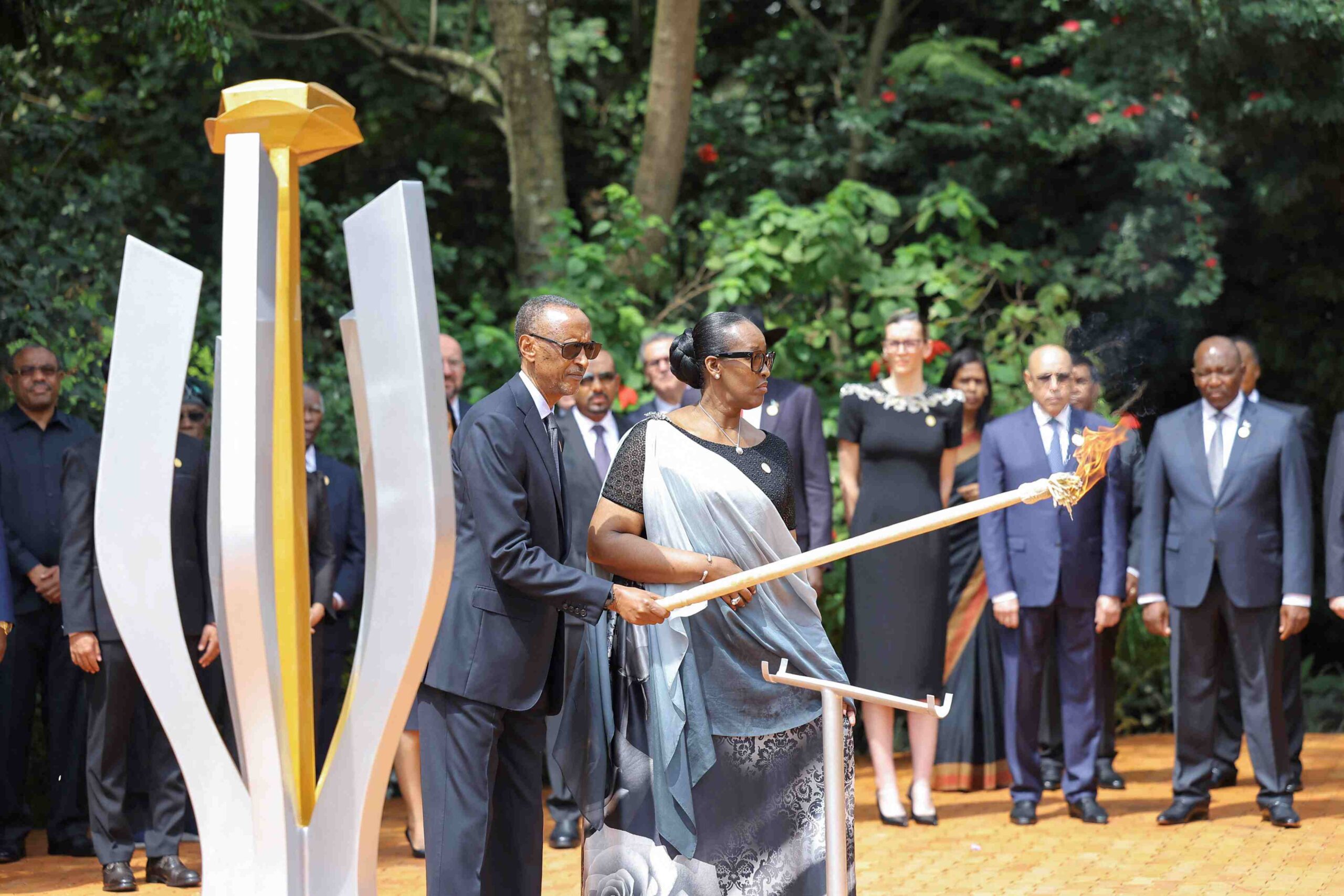 Rwandan President Paul Kagame during a past event marking the Rwandan genocide. PHOTO/Reuters