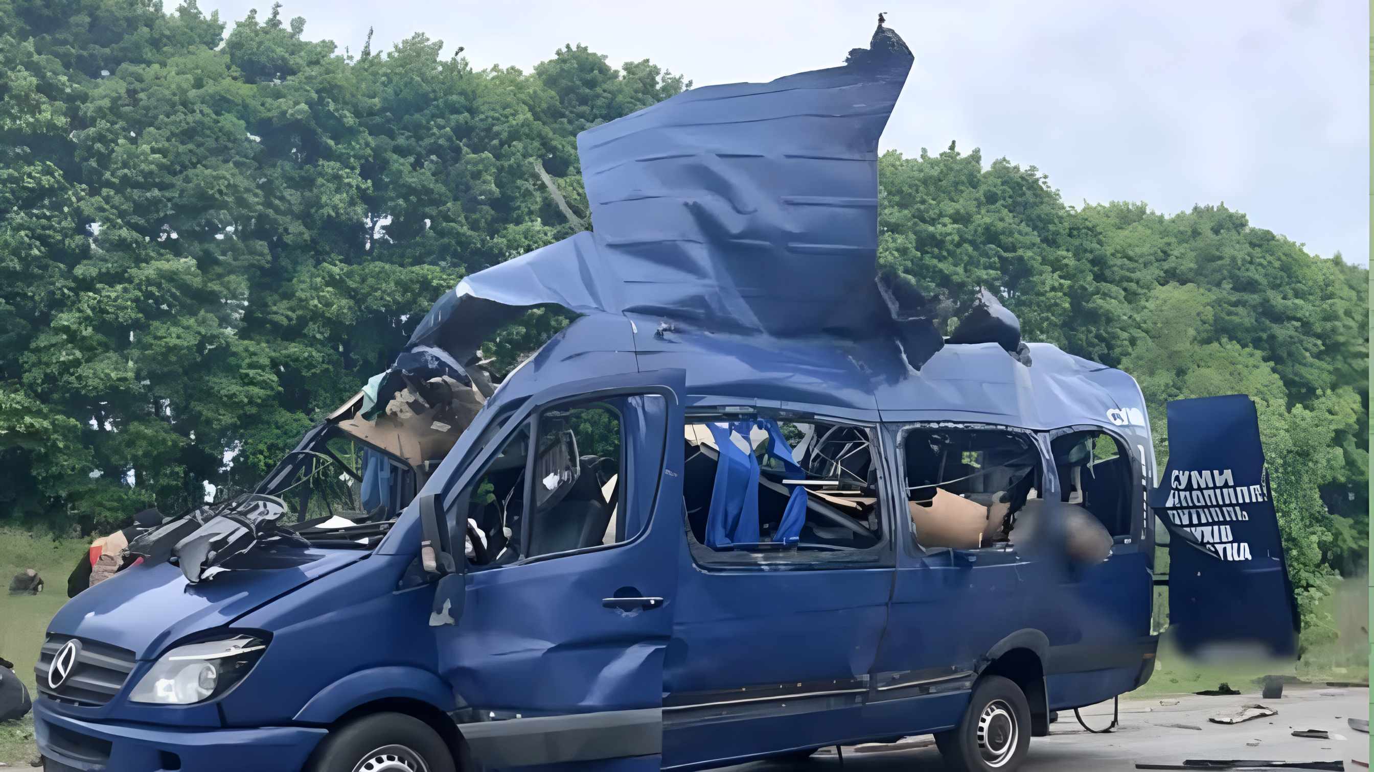 Russian drone hits civilian bus in Ukraine, killing nine