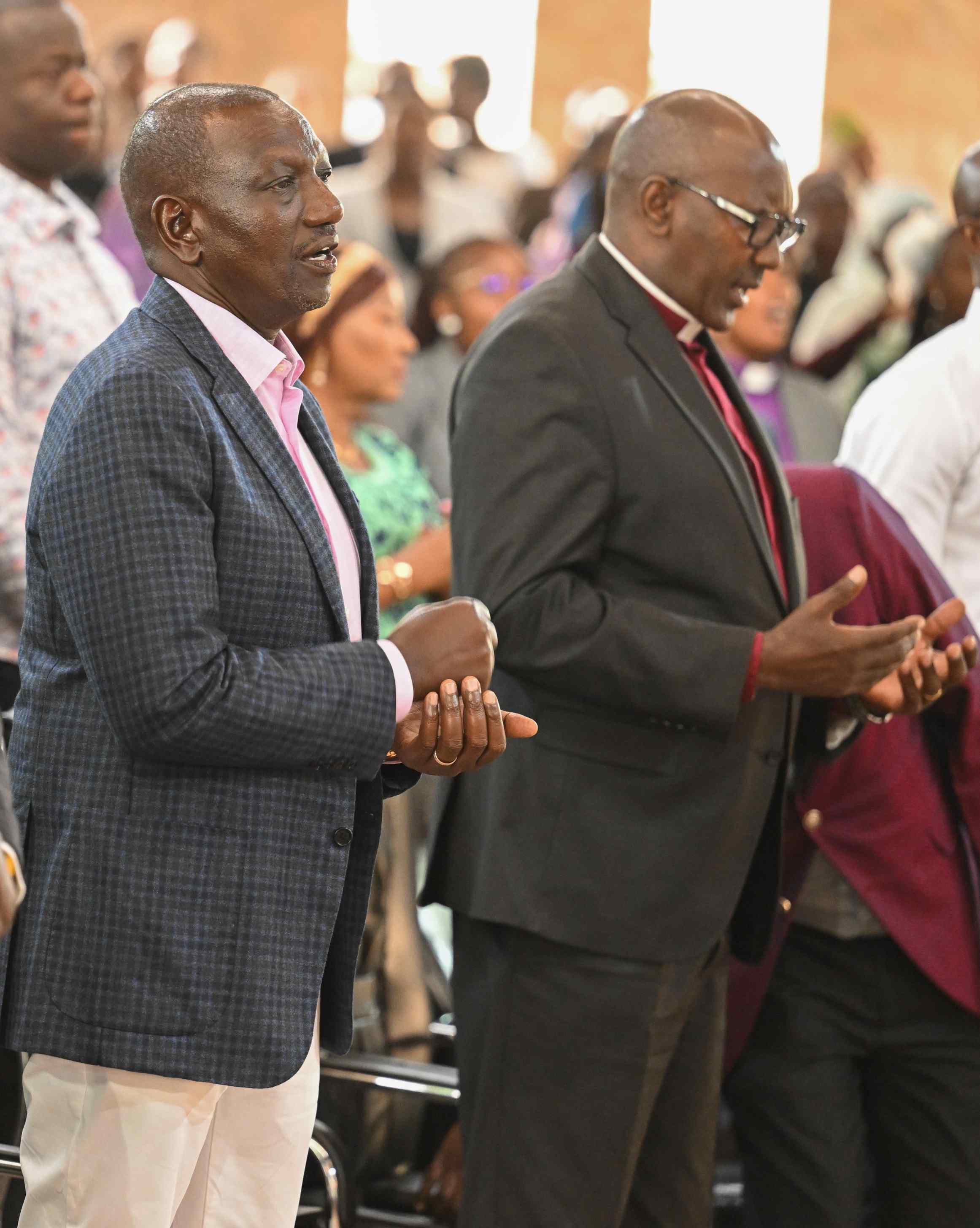 President Ruto attends Sunday service in Kibera