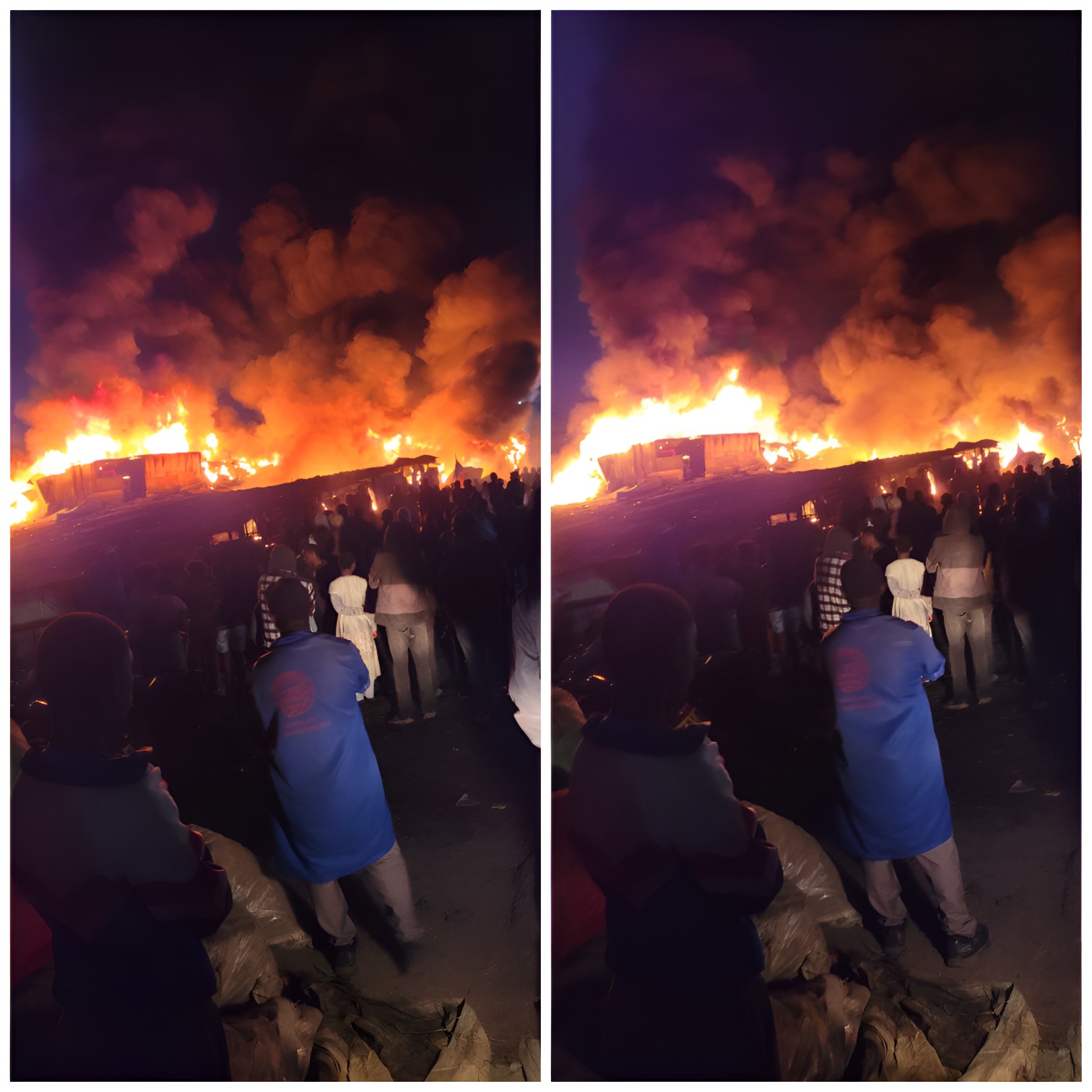 Morning fire burns down shoe section of Gikomba market