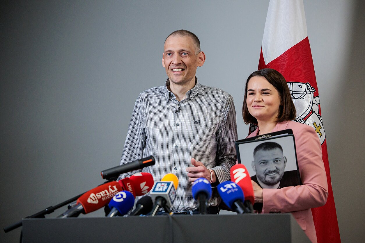 Belarus opposition figure Tsikhanouski freed after nearly five years in prison