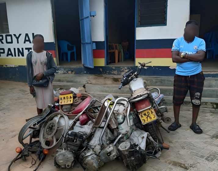 Police arrest two in Kilifi, recover stolen motorcycle parts