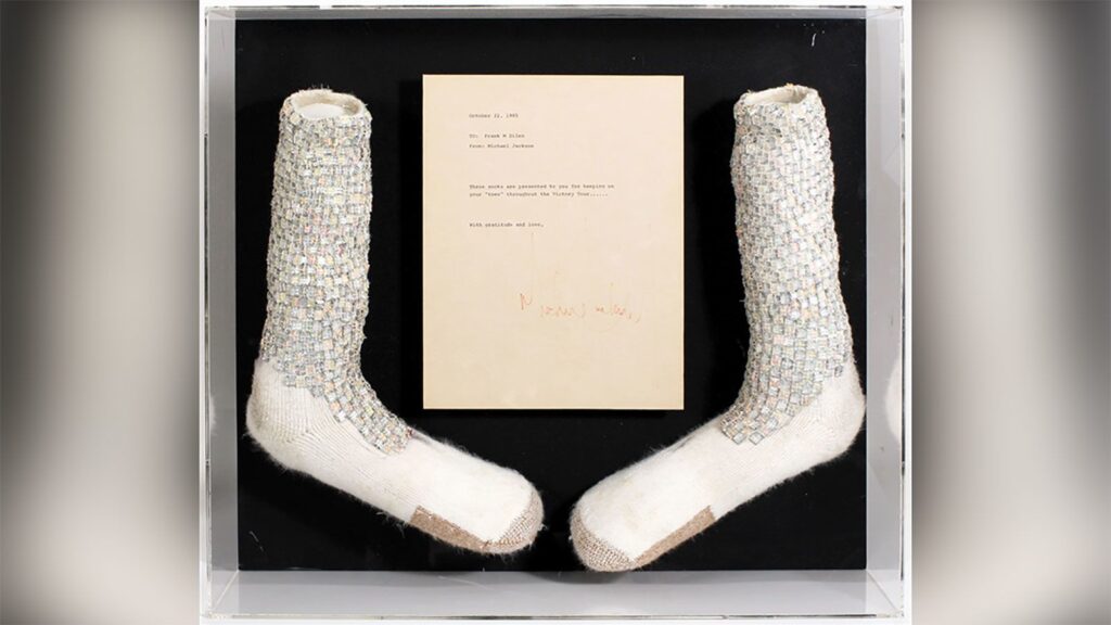 Michael Jackson's glittery sock sold for over Sh1 million in France