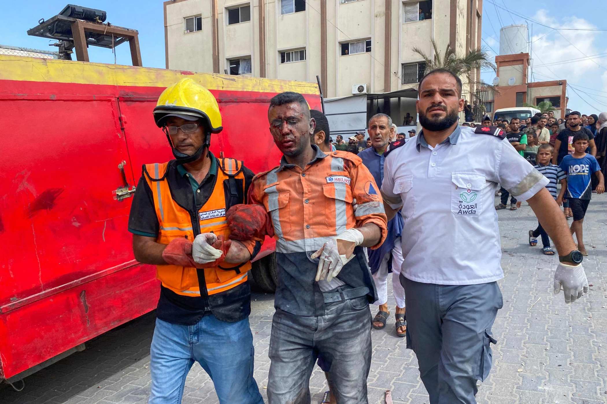 Four journalists among 15 dead in Israeli strike on hospital, Gaza officials say