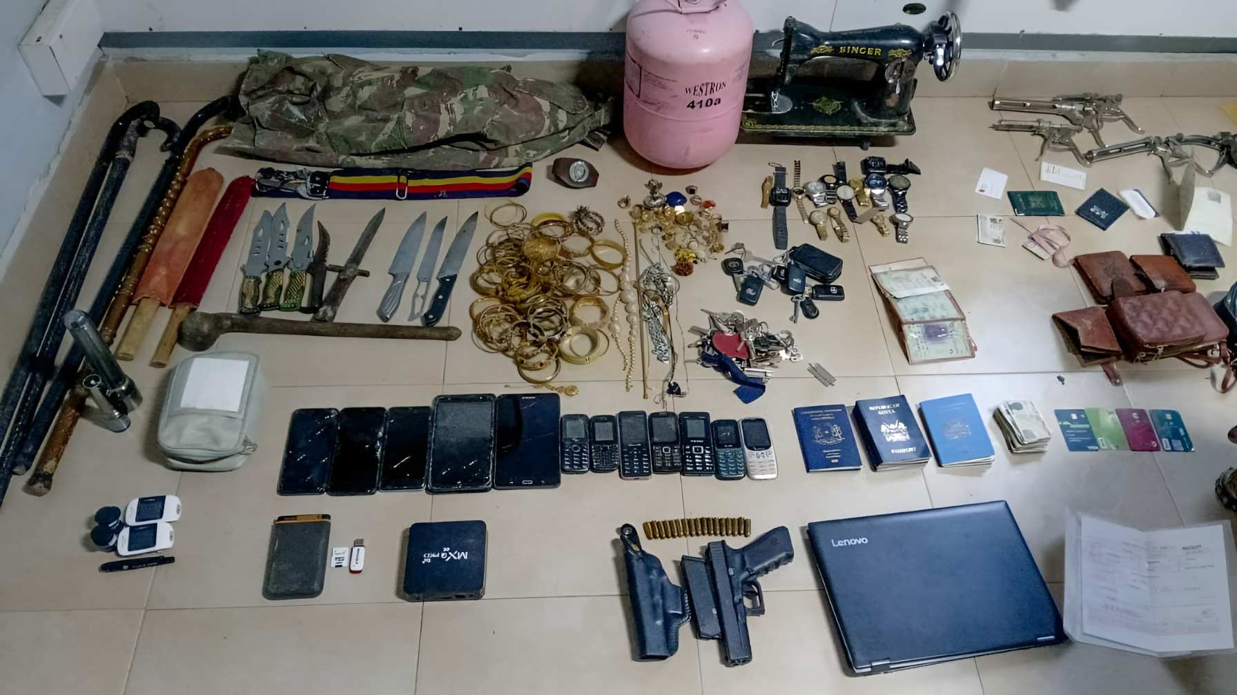 Stolen gun and IDs seized in Garissa police operation