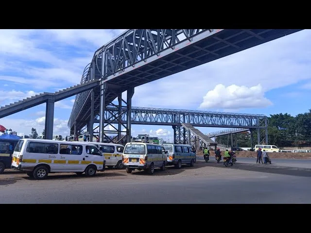 Allsops footbridge along Thika Road in Nairobi, where the National Transport and Safety Authority (NTSA) has stepped up road safety awareness campaigns and enforcement against pedestrians crossing outside designated points. PHOTO/Handout